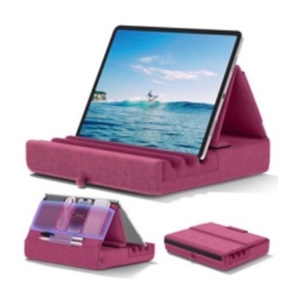 KDD Tablet Pillow Holder Purple Multi-Angle Soft Stand for iPad Kindle KDD-722